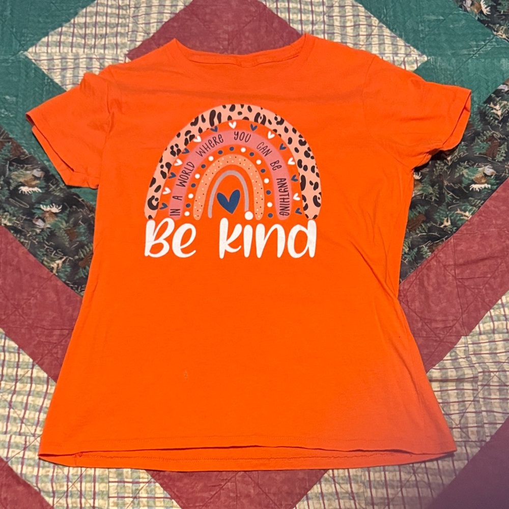 Vibrant Orange 'Be Kind' Women's Tee